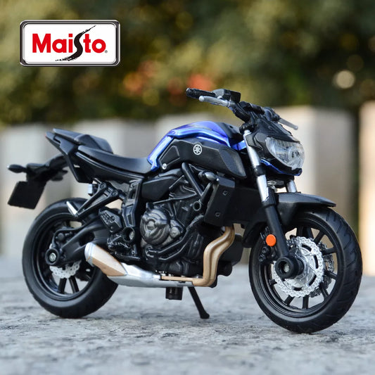 Maisto 1:18 2018 Yamaha MT07 Veículos fundidos estáticos, hobbies colecionáveis, brinquedos modelo de motocicleta