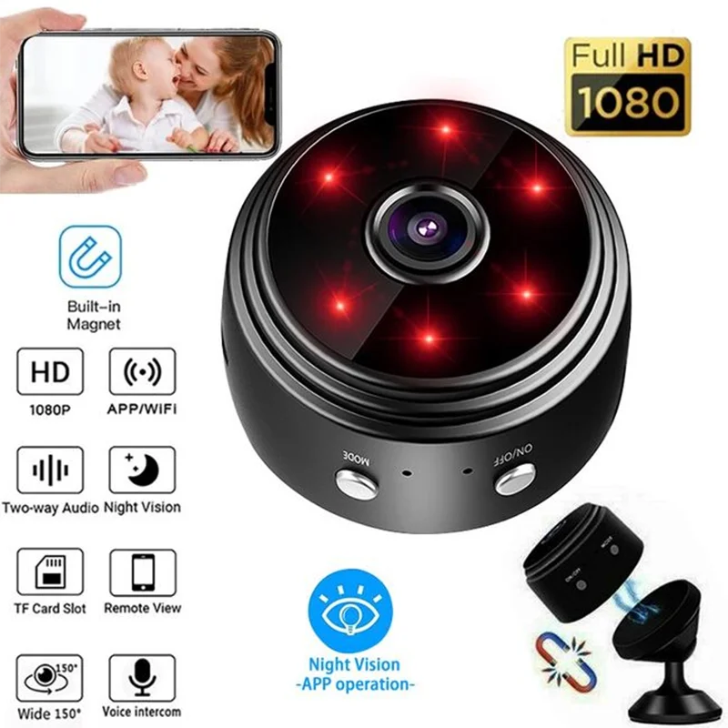 A9 mini câmera 1080p hd wifi câmera gravador de vídeo monitor remoto segurança sem fio mini filmadoras câmeras de vigilância