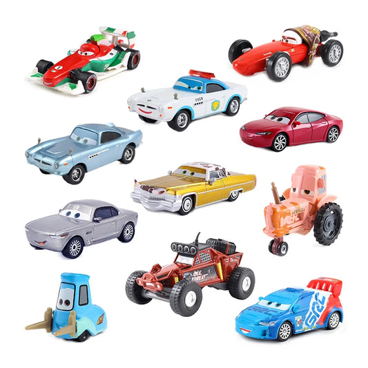 Diney carros pixar 1:55 diecast veículo metal carroçaria material de liga crianças brinquedo presente aniversário anime figura ação relâmpago mcqueen